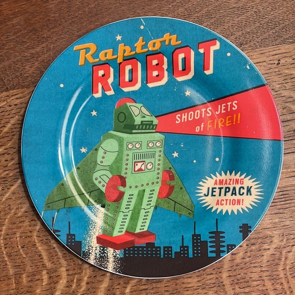 NWT Set of 4 Robot Side Plates - Picture 3 of 9